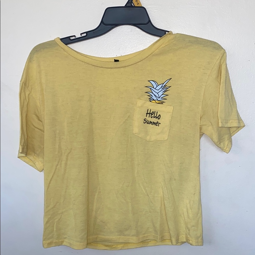 Yellow 'Hello Summer' T-Shirt